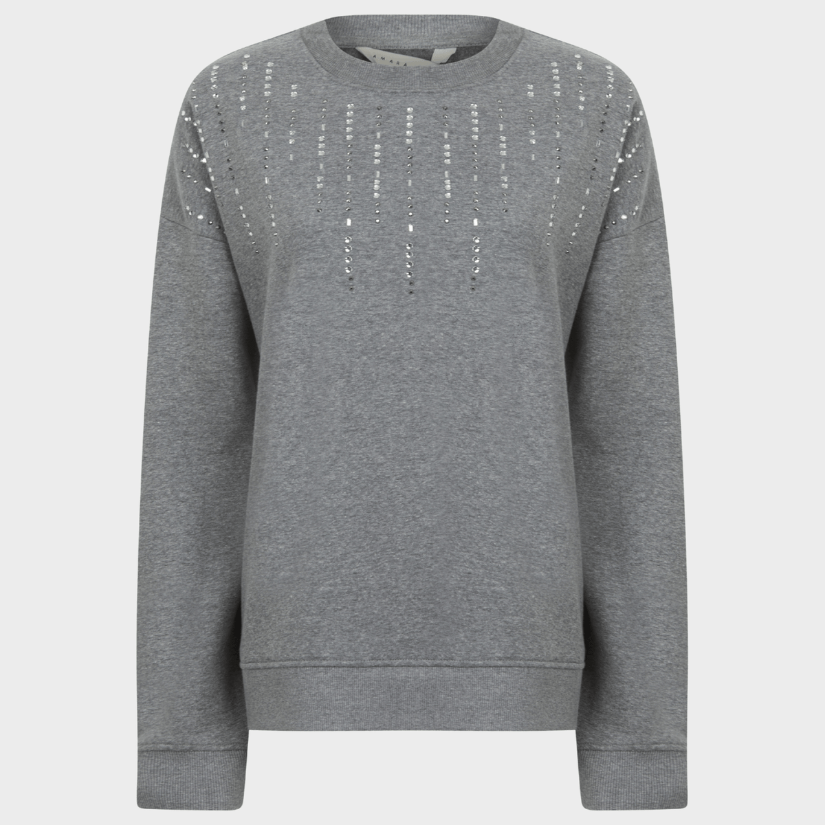 Ladies Grey Marl Embellishment Sweater from You Know Who's