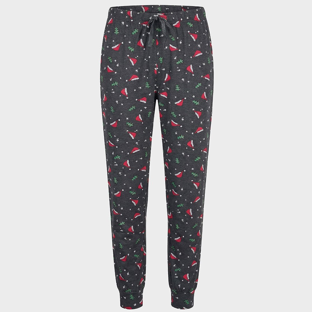 Ladies Grey Santa PJ Bottoms from You Know Who's