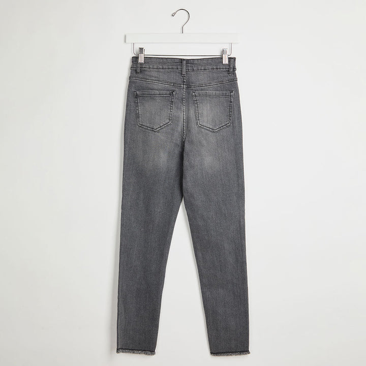 Ladies Grey Studded Ankle Grazer Jeans from You Know Who's