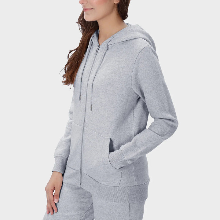 Ladies Grey Zip Hoodie from You Know Who's