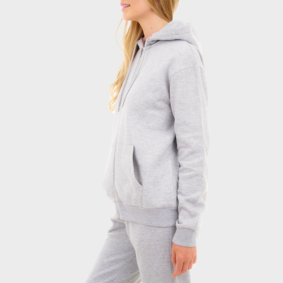Ladies Grey Zip Through Hoodie from You Know Who's