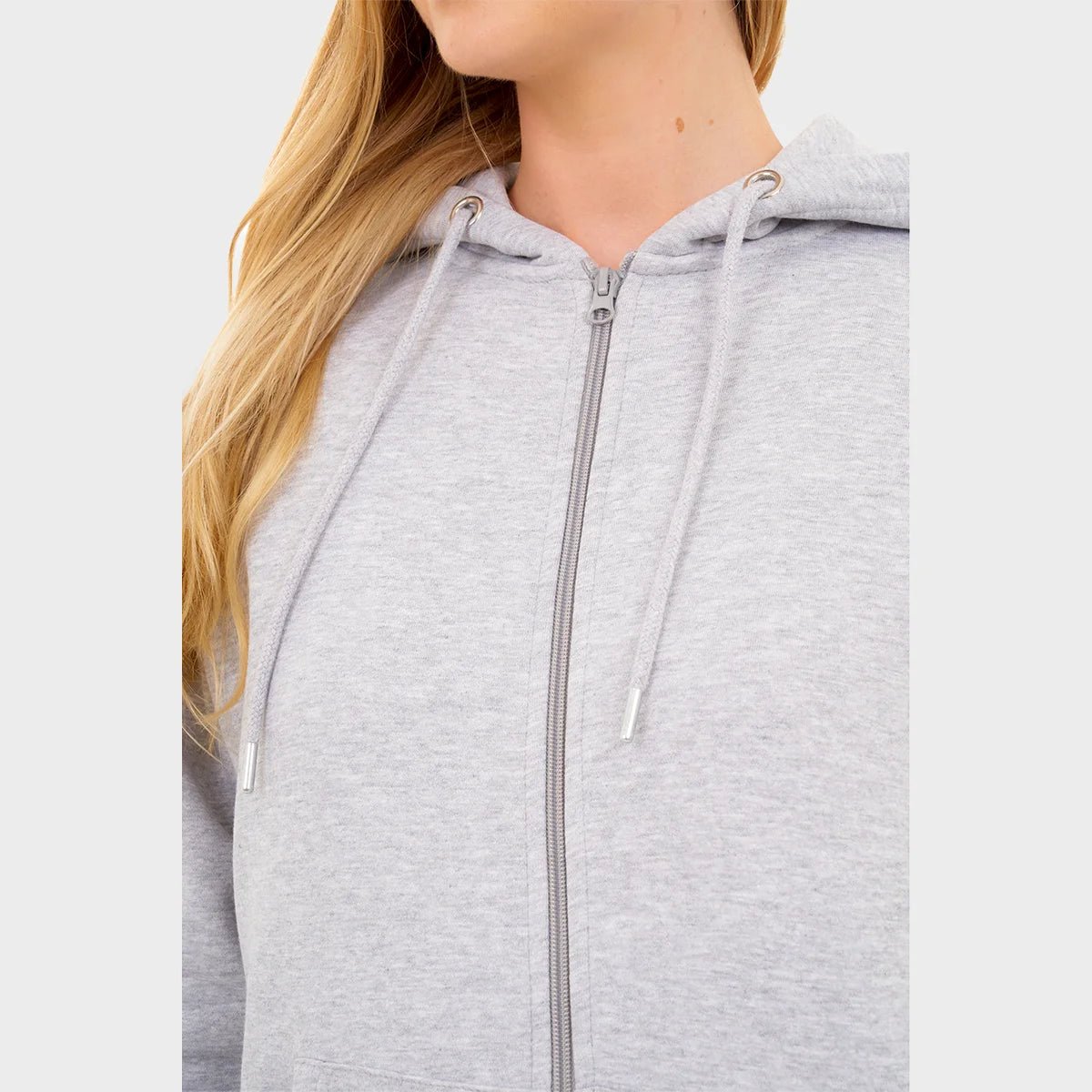 Ladies Grey Zip Through Hoodie from You Know Who's