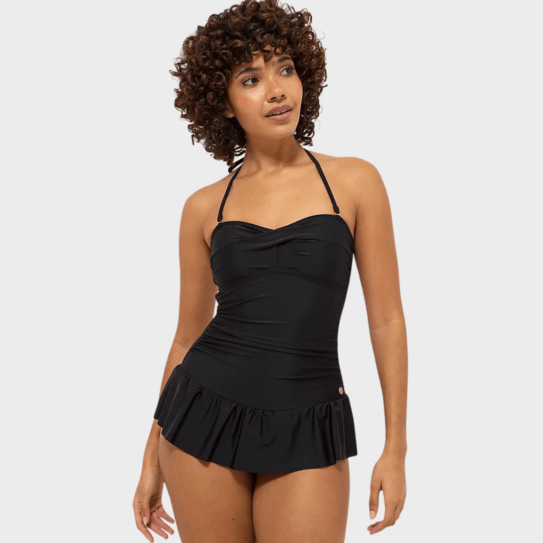 Ladies Halter Neck Peplum Skirtini Swimsuit from You Know Who's