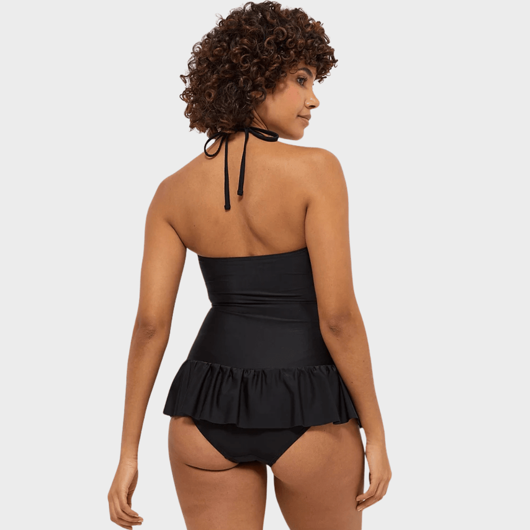 Ladies Halter Neck Peplum Skirtini Swimsuit from You Know Who's