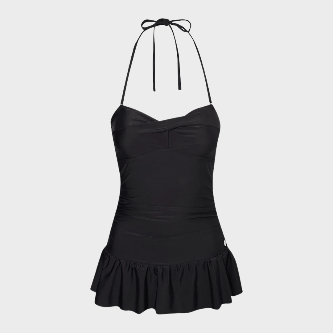 Ladies Halter Neck Peplum Skirtini Swimsuit from You Know Who's