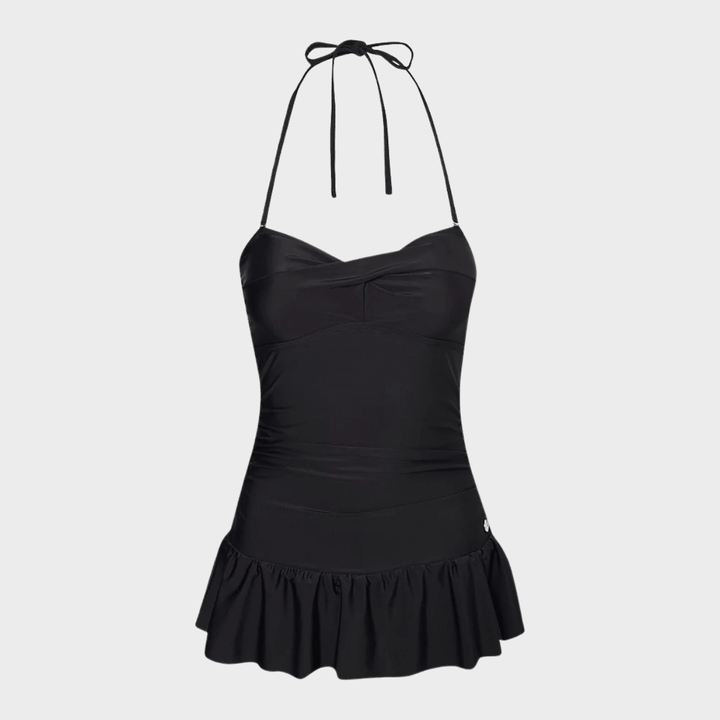 Ladies Halter Neck Peplum Skirtini Swimsuit from You Know Who's