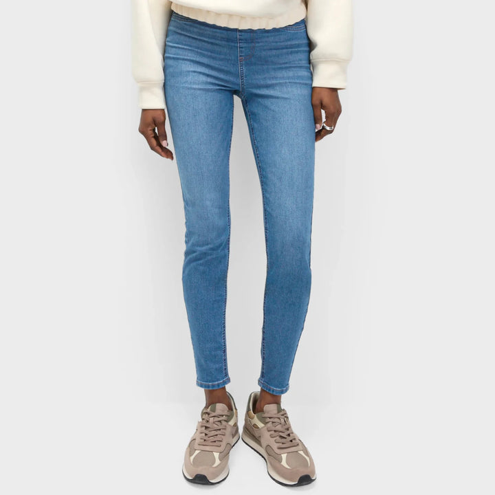 Ladies Indigo High Waisted Jegging from You Know Who's