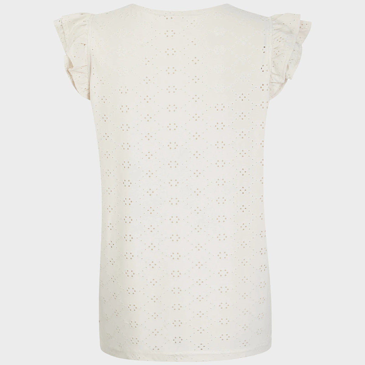 Ladies Ivory Floral Ruffle Sleeve Top from You Know Who's