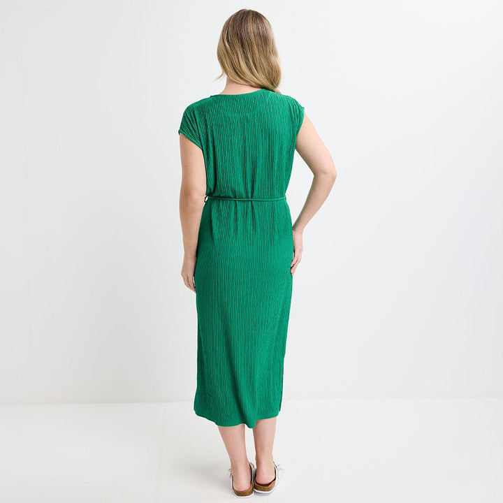 Ladies Jade Plisse Sleeveless Dress from You Know Who's