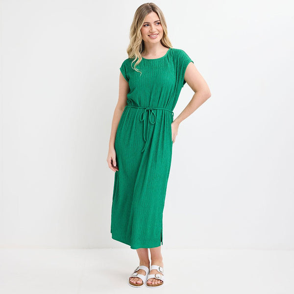 Ladies Jade Plisse Sleeveless Dress from You Know Who's