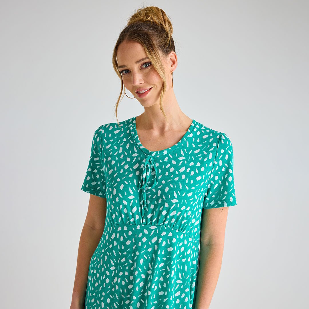 Ladies Jade Tie Scoop Neck Dress from You Know Who's