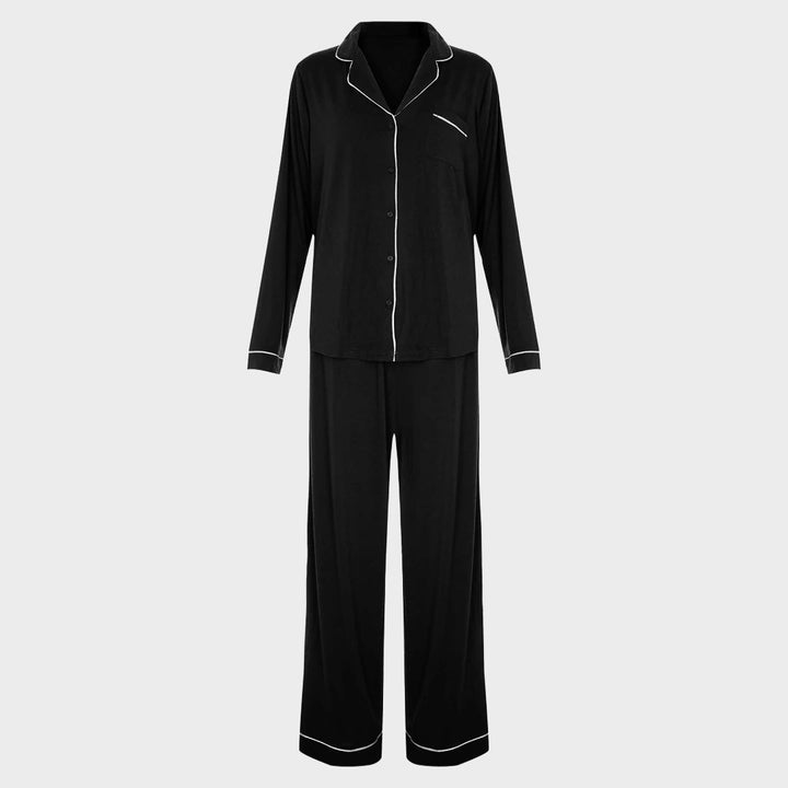 Ladies Jersey Boyfriend Black Pyjamas from You Know Who's
