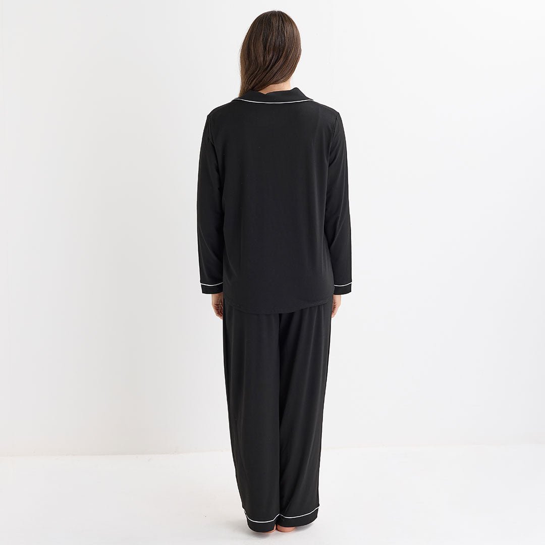 Ladies Jersey Boyfriend Black Pyjamas from You Know Who's