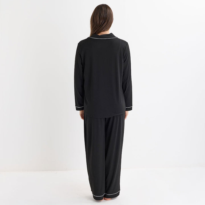 Ladies Jersey Boyfriend Black Pyjamas from You Know Who's