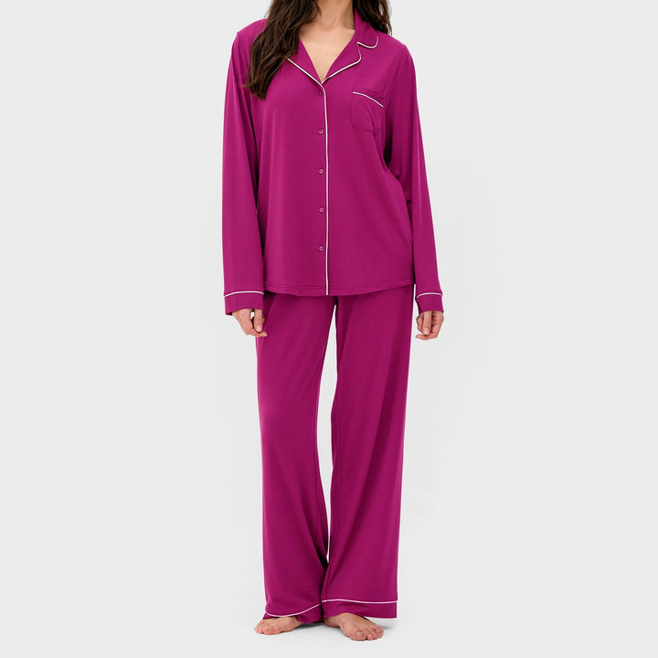 Ladies Jersey Boyfriend Purple Pyjamas from You Know Who's