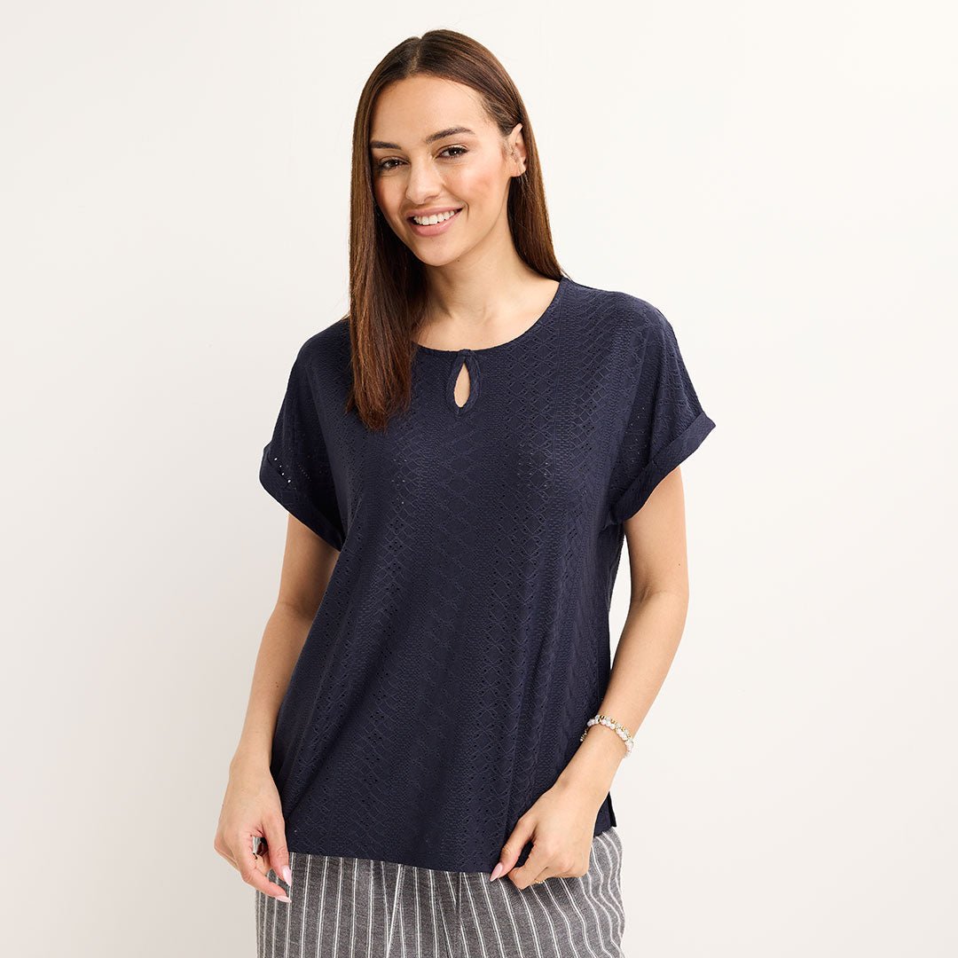 Ladies Keyhole Turnback Top from You Know Who's