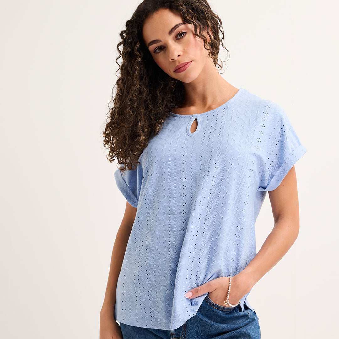 Ladies Keyhole Turnback Top from You Know Who's