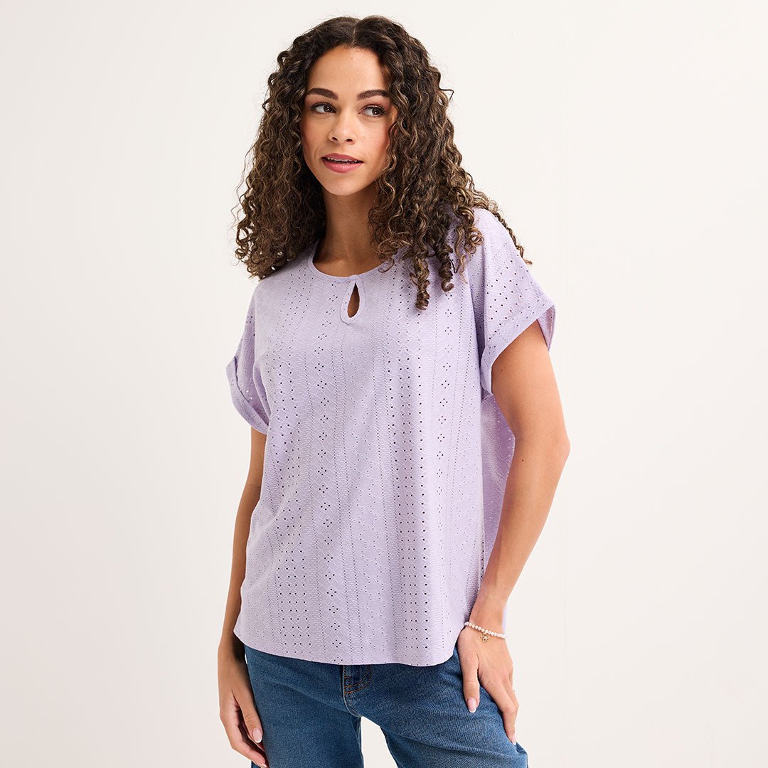 Ladies Keyhole Turnback Top from You Know Who's