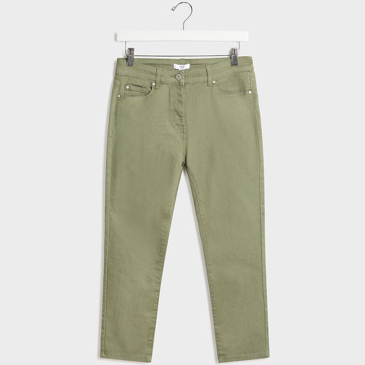 Ladies Khaki Crop Petite Jean from You Know Who's