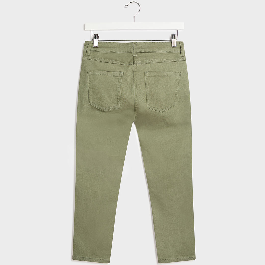 Ladies Khaki Crop Petite Jean from You Know Who's