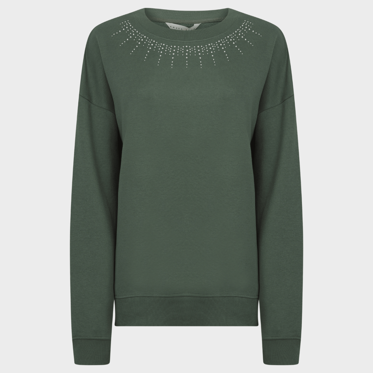Ladies Khaki Stud Neckline Sweater from You Know Who's