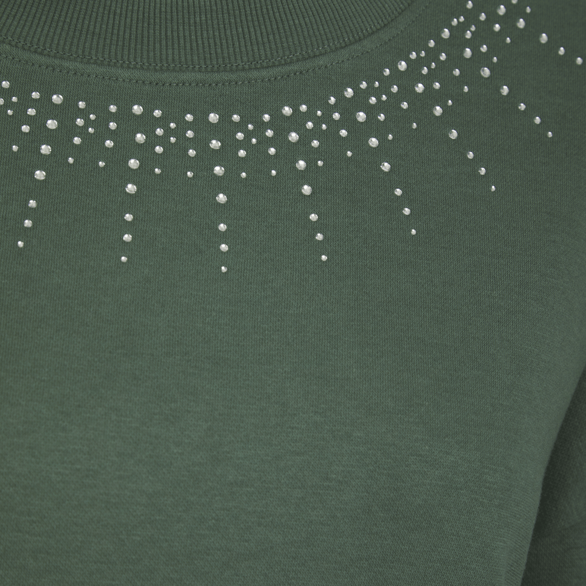 Ladies Khaki Stud Neckline Sweater from You Know Who's