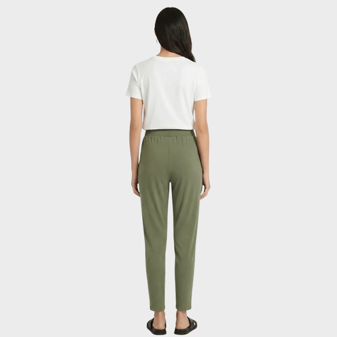 Ladies Khaki Viscose Trousers from You Know Who's