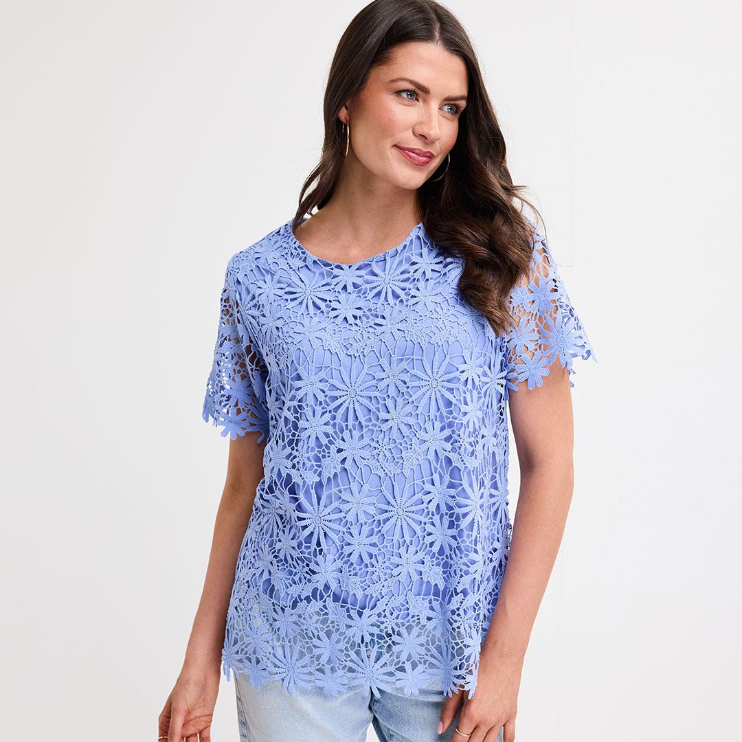 Ladies Lace Front Top from You Know Who's
