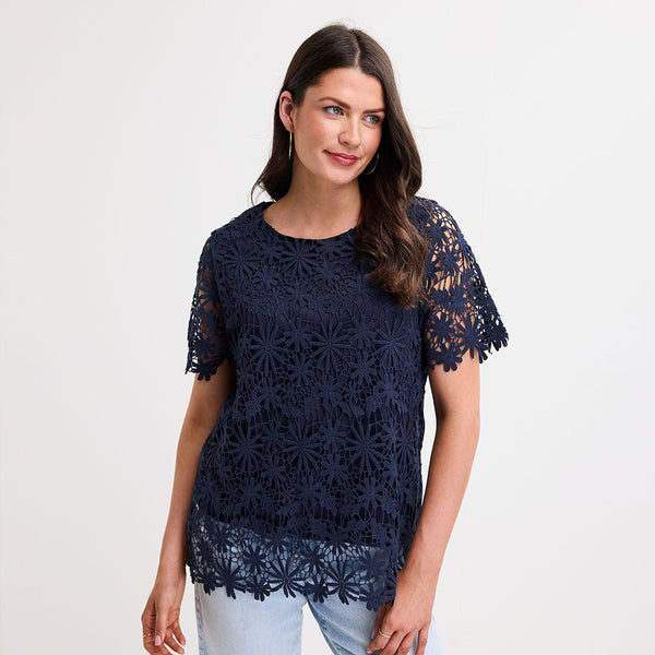 Ladies Lace Front Top from You Know Who's