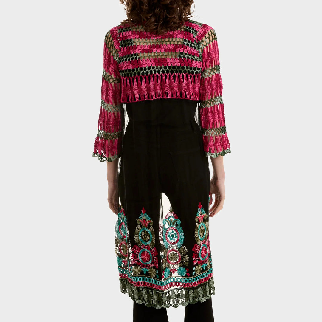 Ladies Lace Long Sleeve Embroidered Kimono from You Know Who's