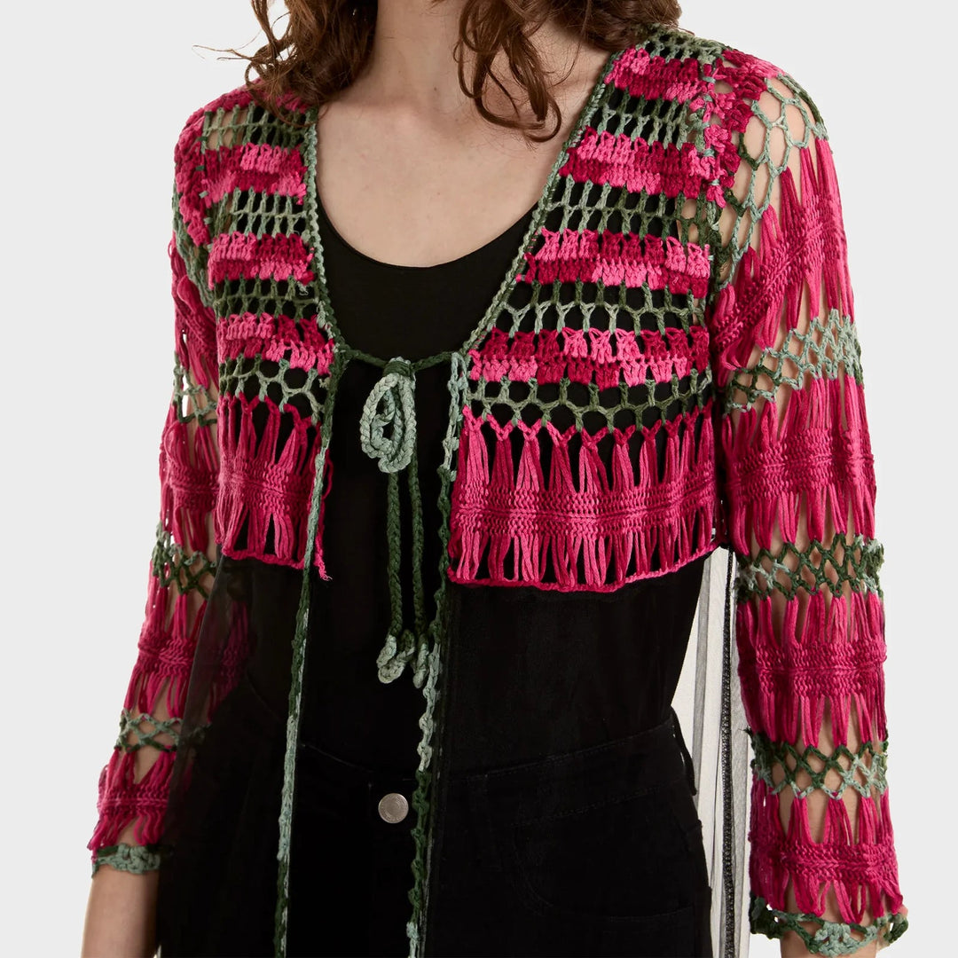 Ladies Lace Long Sleeve Embroidered Kimono from You Know Who's