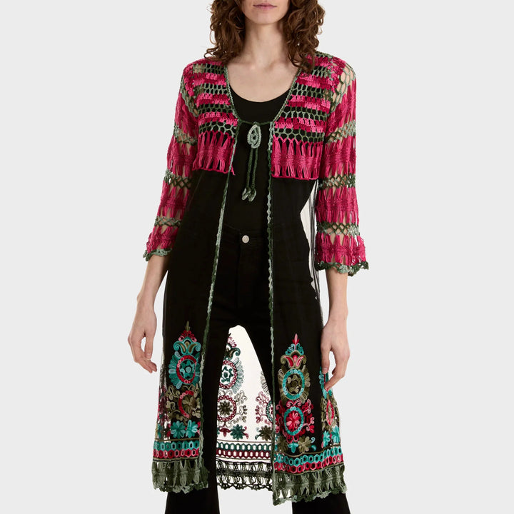 Ladies Lace Long Sleeve Embroidered Kimono from You Know Who's