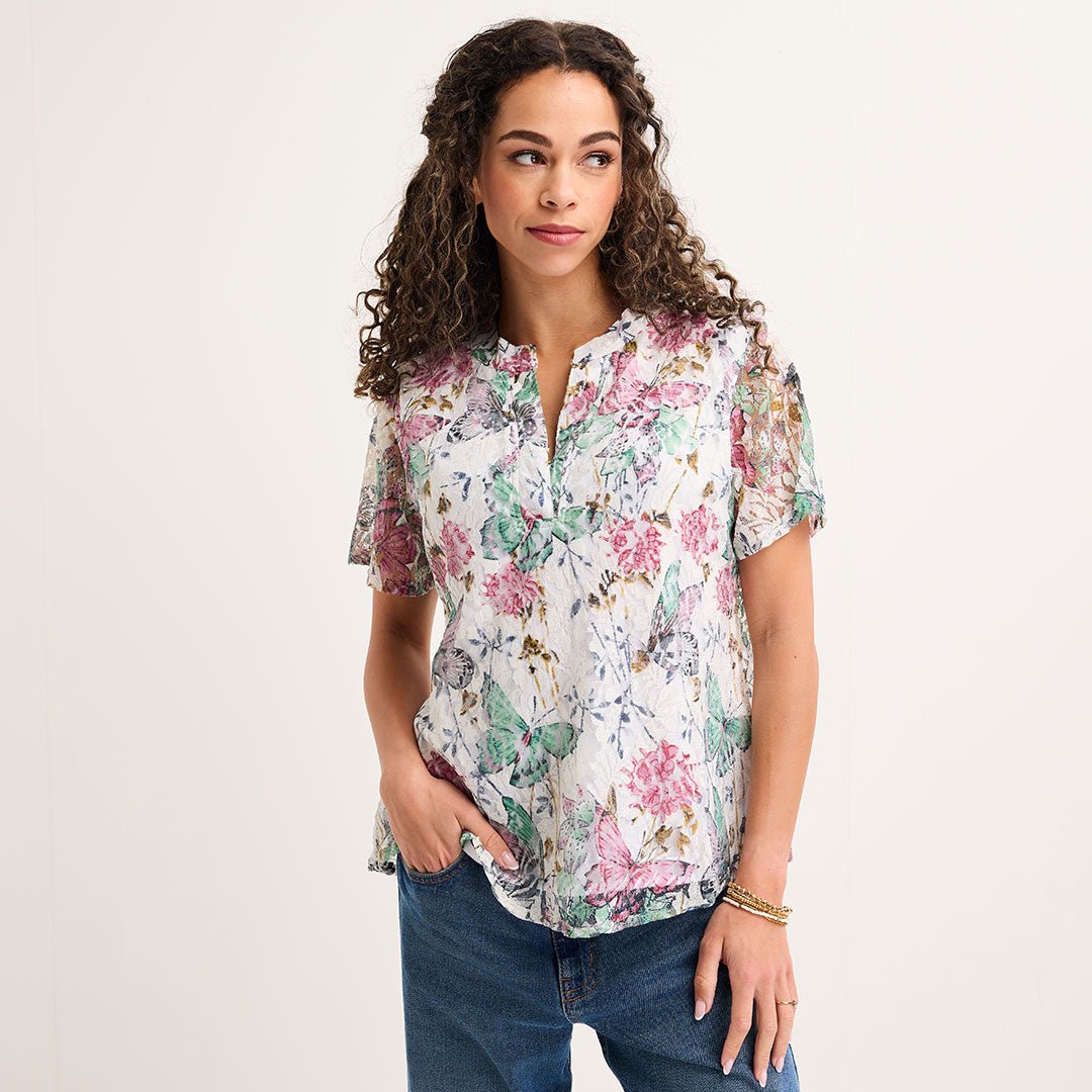 Ladies Lace Overlay Top from You Know Who's