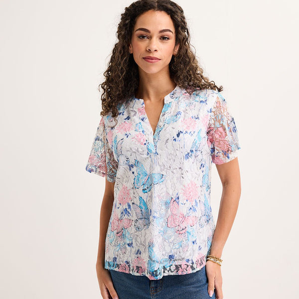 Ladies Lace Overlay Top from You Know Who's