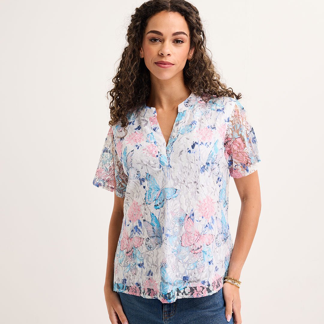 Ladies Lace Overlay Top from You Know Who's