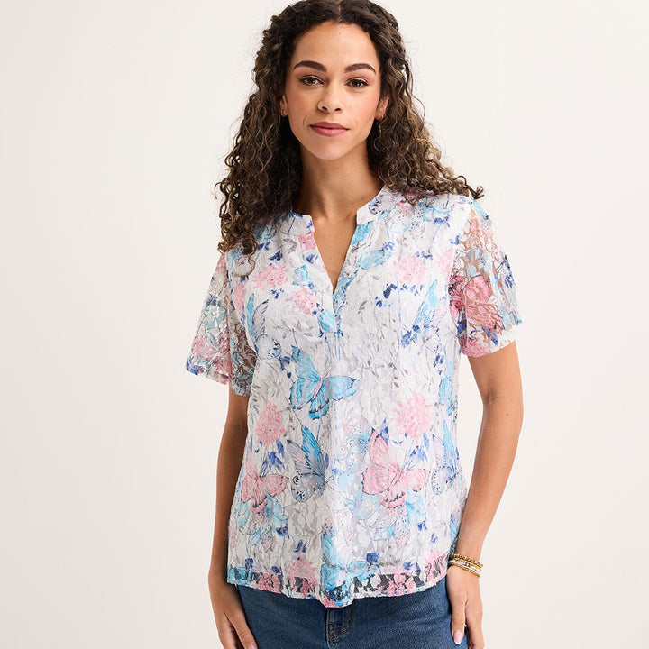 Ladies Lace Overlay Top from You Know Who's