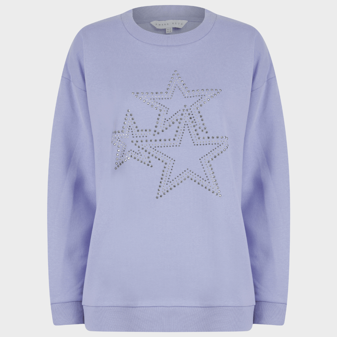 Ladies Lavender Star Embellishment Sweater from You Know Who's