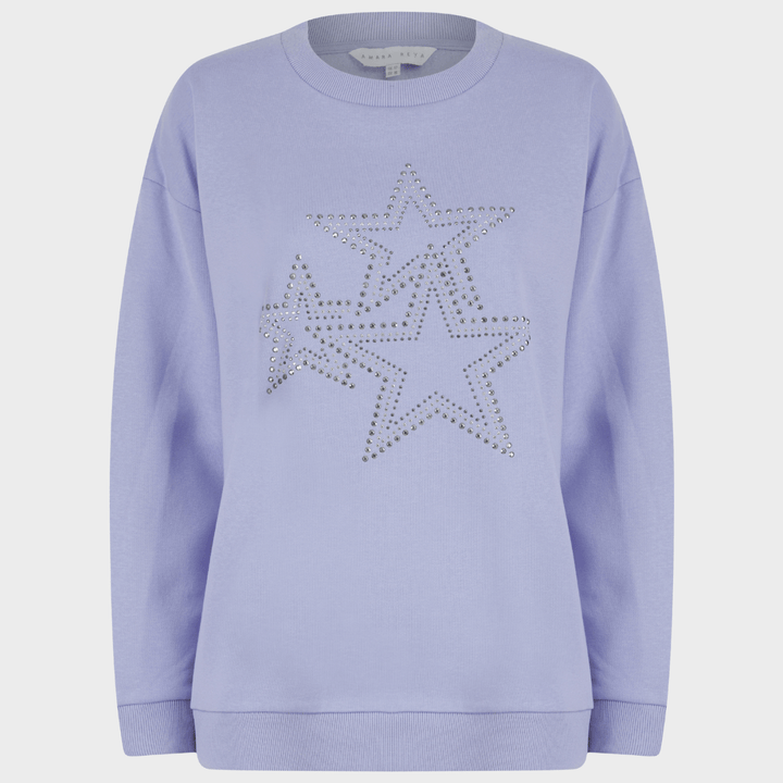 Ladies Lavender Star Embellishment Sweater from You Know Who's