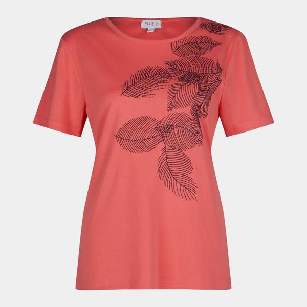 Ladies Leaf Embellished T-shirt from You Know Who's