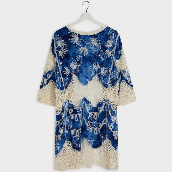 Ladies Leaf Embroidery Crochet Kimono from You Know Who's