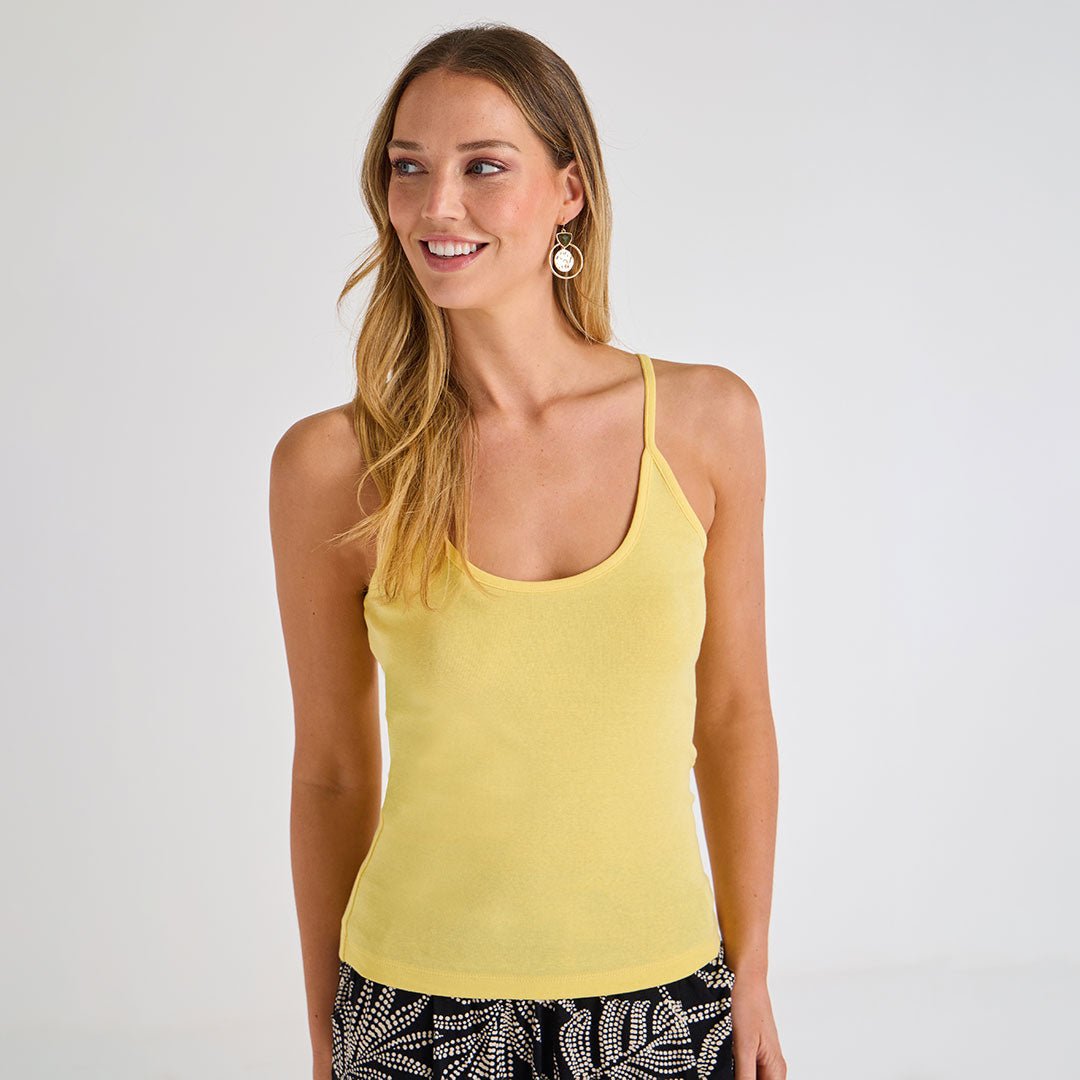 Ladies Lemon Drop Strappy Vest from You Know Who's