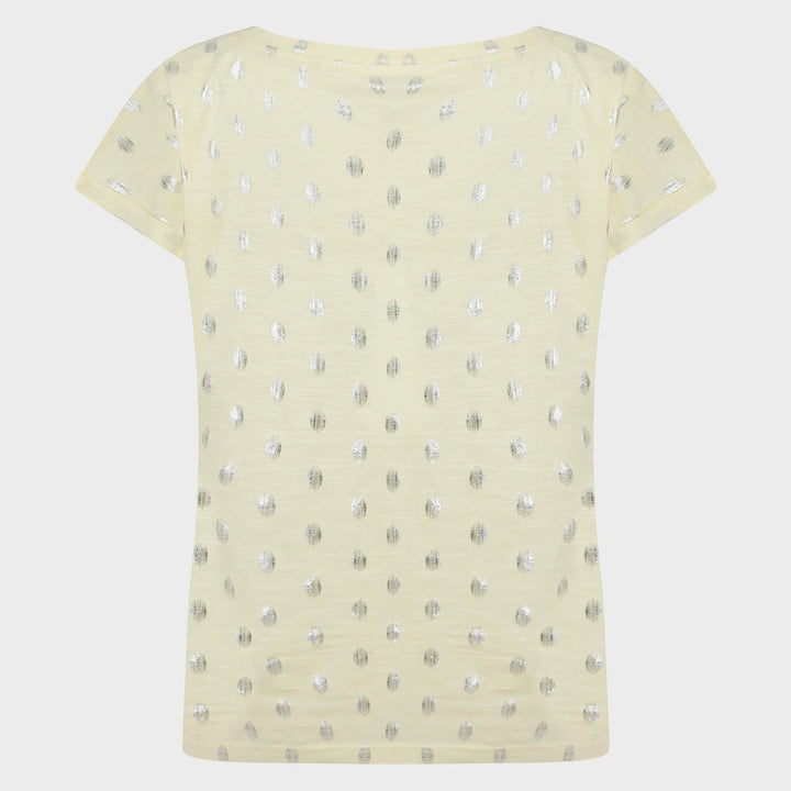 Ladies Lemon Spot Foil Print T-shirt from You Know Who's