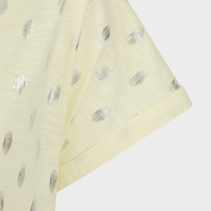 Ladies Lemon Spot Foil Print T-shirt from You Know Who's