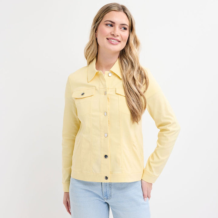 Ladies Lemon Stretch Denim Jacket from You Know Who's