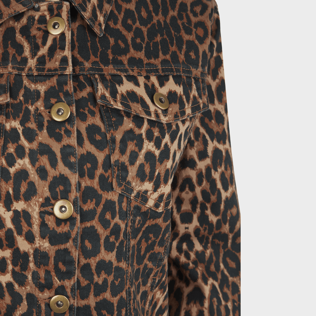 Ladies Leopard Denim Jacket from You Know Who's