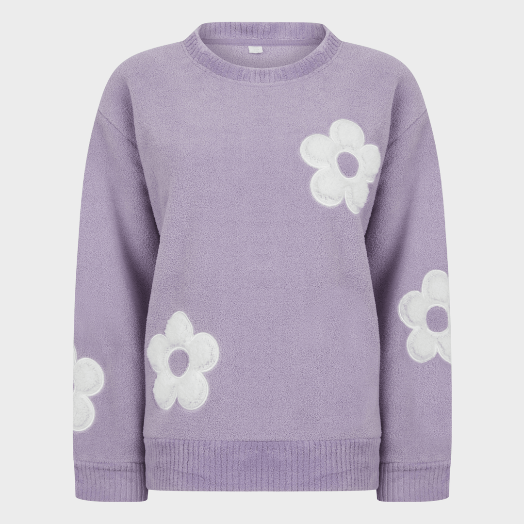 Ladies Lilac Flower Loungewear Set from You Know Who's