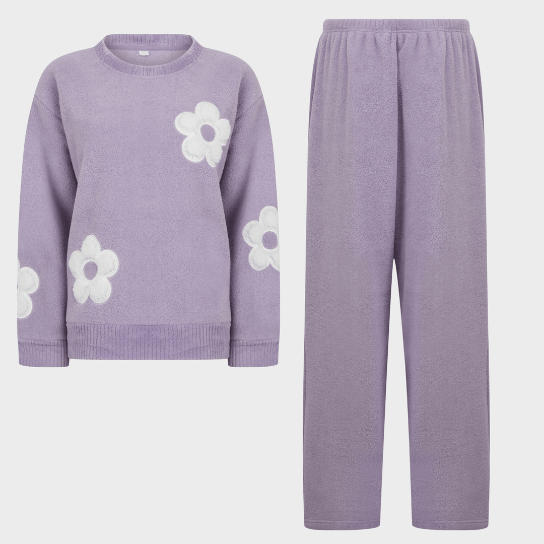 Ladies Lilac Flower Loungewear Set from You Know Who's