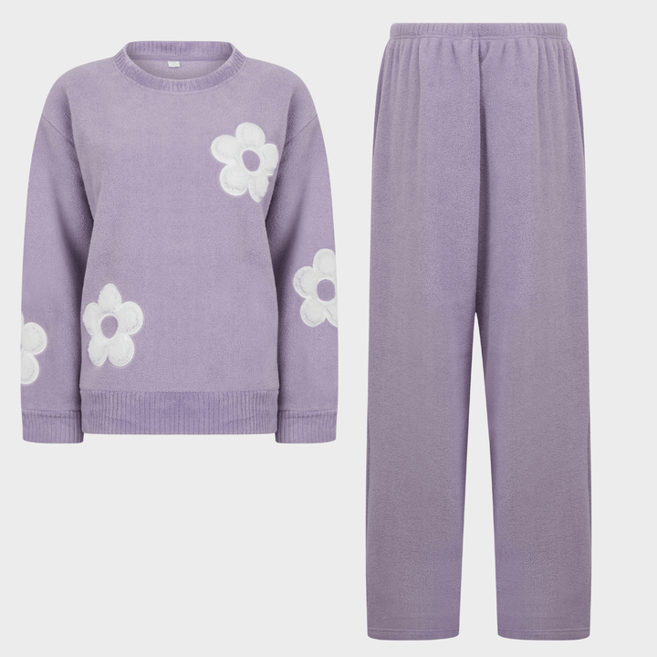 Ladies Lilac Flower Loungewear Set from You Know Who's
