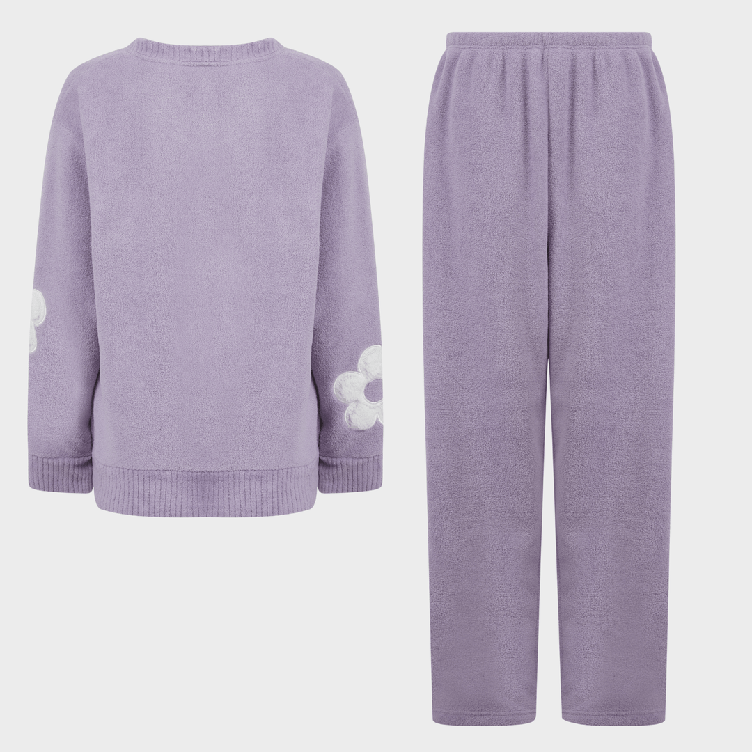 Ladies Lilac Flower Loungewear Set from You Know Who's