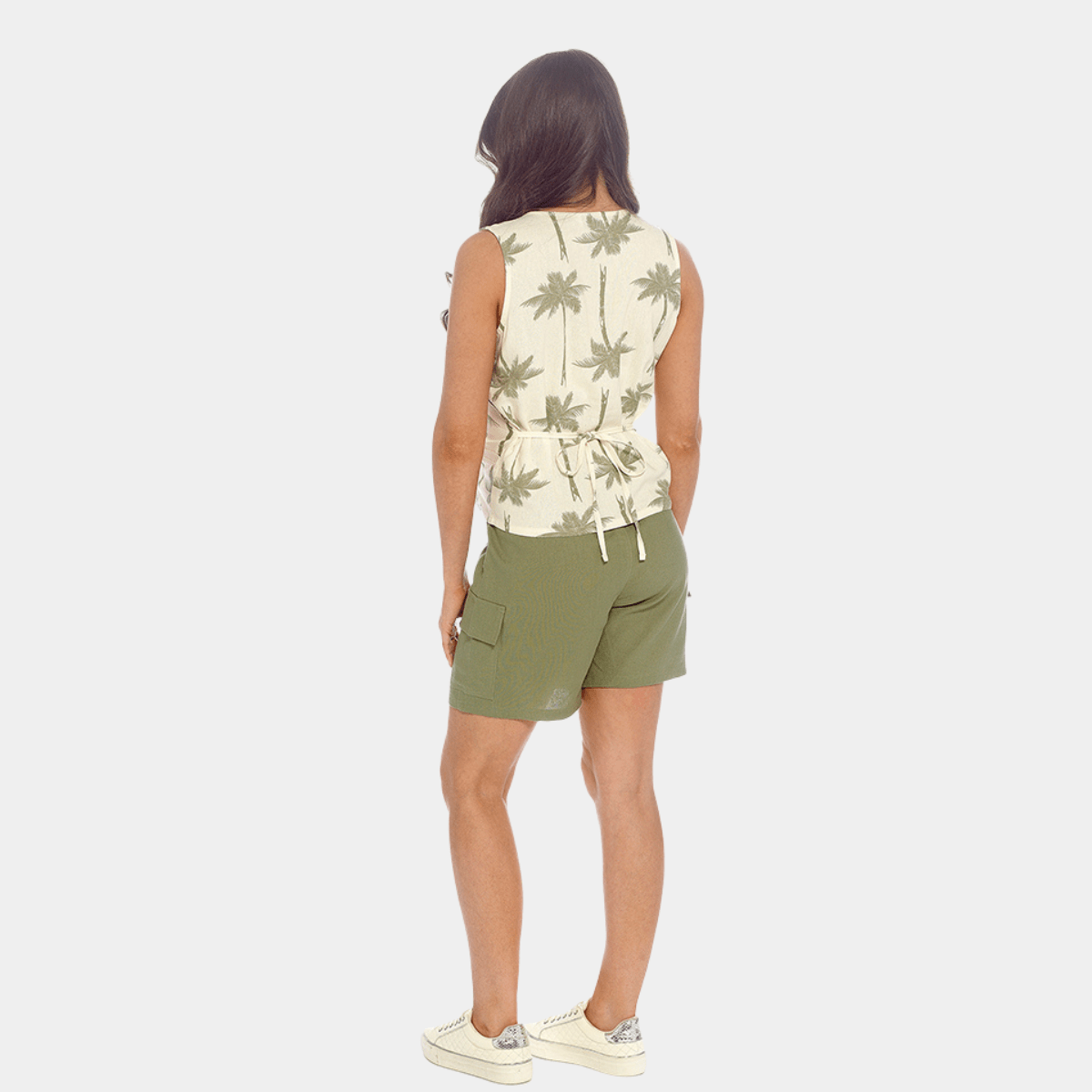 Ladies Linen Blend Button Through Waistcoat from You Know Who's
